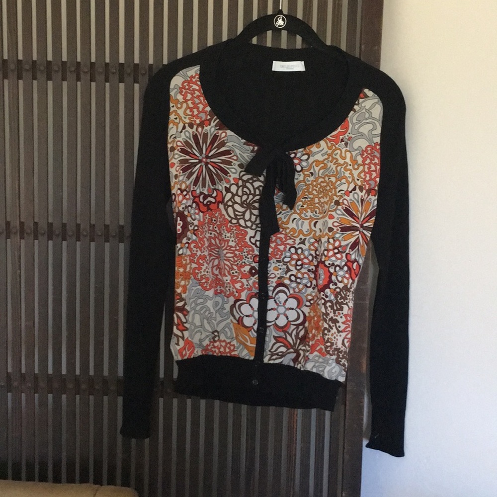 Emilio Pucci long sleeve silk/wool cardigan